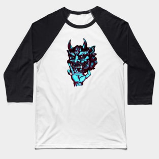 Japanese oni mask weirdcore Baseball T-Shirt